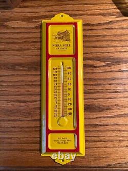 Antique Old New Stock Nora MILL Granary Wall Thermometer