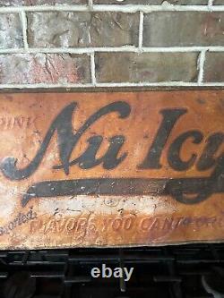 Antique Old Nu Icy Sign