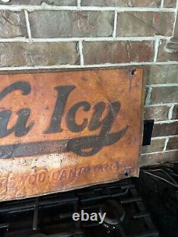 Antique Old Nu Icy Sign