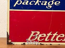 Antique Old ORIGINAL PINCH HIT CHEWING TOBACCO TIN SIGN EMBOSSED ADV Ca. 1930's
