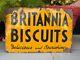 Antique Old Original Britannia Biscuits Porcelain Enamel Adv Sign Board
