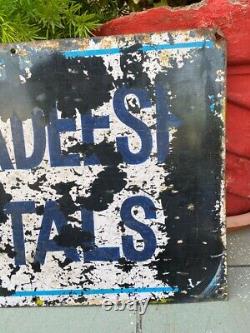 Antique Old Original Metals Rare Porcelain Enamel Adv Sign Board