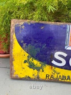 Antique Old Original Sunlight Soap Porcelain Enamel Adv Sign Board