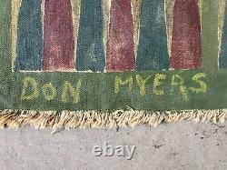 Antique Old PRIMITIVE American Folk Art Outsider GAME BOARD, Backgammon 1920s