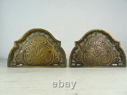 Antique Old Pair Shelfs Bronze Ornemental Art Nouveau 1890´s From 19th Century