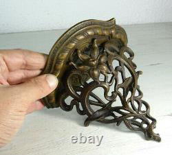 Antique Old Pair Shelfs Bronze Ornemental Art Nouveau 1890´s From 19th Century