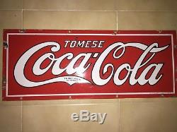 Antique Old Perfect sign Coca Cola insegna smaltata Made In USA 30-40