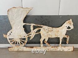 Antique Old Primitive Texas Southern Folk Art Horse Coach Harness Trade Sign