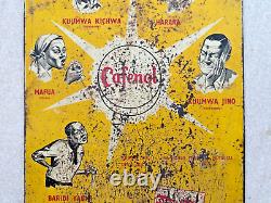 Antique Old Rare Cafenol Medicine Tablet Advertise Litho Tin Sign Board England