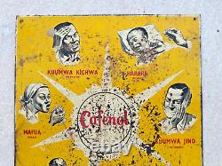 Antique Old Rare Cafenol Medicine Tablet Advertise Litho Tin Sign Board England