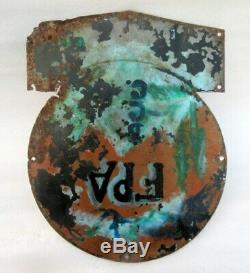 Antique Old Rare Eveready Trade Mark Radio Batteries Porcelain Enamel Sign Board