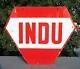 Antique Old Rare Indian Original Indu 2 Sided Ad Porcelain Enamel Sign Board