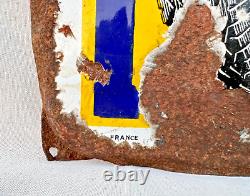 Antique Old Rare Michelin Tyre With Logo Adv. Porcelain Enamel Sign Board France