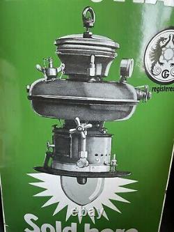 Antique Old Rare Petromax Lantern Sold Here Porcelain Enamel Sign Board Germany