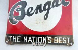 Antique Old Rare The Nation's Best Bengal Light Bulb Porcelain Enamel Sign Board