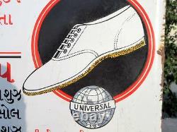 Antique Old Rarest Universal 515 Brand Shoes Ad Porcelain Enamel Sign Board
