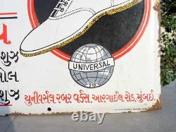 Antique Old Rarest Universal 515 Brand Shoes Ad Porcelain Enamel Sign Board