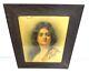 Antique Old Signed Russell's Chocolates Lady Portrait Advertising Ad Print