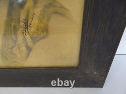 Antique Old Signed Russell's Chocolates Lady Portrait Advertising Ad Print