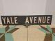 Antique Old Street Sign Yale Ave Cast Iron Double Sided Rare 23