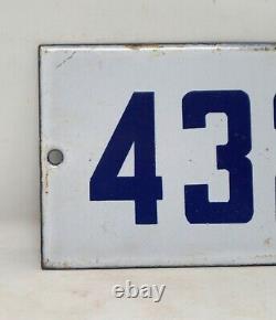 Antique Old Use For House Office Shop Number 432 Porcelain Enamel Sign Board