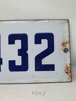 Antique Old Use For House Office Shop Number 432 Porcelain Enamel Sign Board