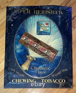 Antique Old West Piper Heidsieck Chewing Tobacco Sign