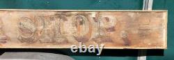 Antique Old Wooden Sign Cooper Shop Circa mid 1800's Shipping Available