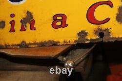 Antique Original 1930's OLD GOLD Cigarettes Porcelain Enamel Sign 12 x 36