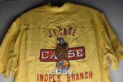 Antique Original JI Case Dealer Uniform Shirt Old Abe Eagle Rare Tractor Sign IN
