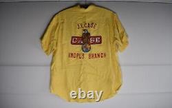 Antique Original JI Case Dealer Uniform Shirt Old Abe Eagle Rare Tractor Sign IN