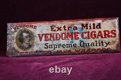 Antique Original Vendome Cigars Advertising Sign Very Old Toc Early 1900