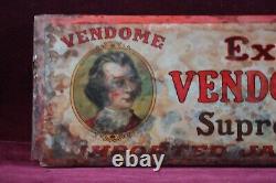 Antique Original Vendome Cigars Advertising Sign Very Old Toc Early 1900