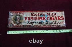 Antique Original Vendome Cigars Advertising Sign Very Old Toc Early 1900