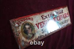 Antique Original Vendome Cigars Advertising Sign Very Old Toc Early 1900