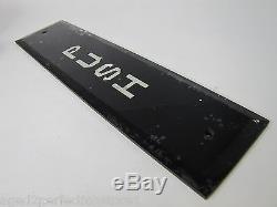 Antique'PUSH' Bevel Edge Glass Door Push Plate Sign Old Architectural Hardware