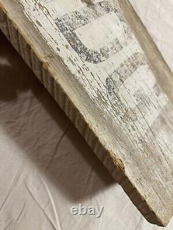 Antique Painted Wooden Sign STONEBRIDGE Arrow old surface