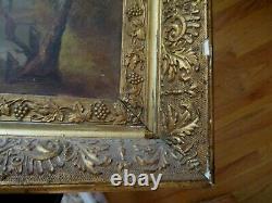 Antique Painting, 1800s, Landscape, 15 x 20, old gold frame, HUMPHRYS