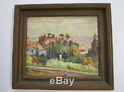 Antique Painting Hollywood Hills Old California Painting Los Angeles Landscape