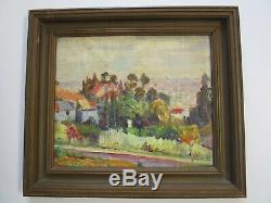 Antique Painting Hollywood Hills Old California Painting Los Angeles Landscape