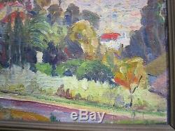 Antique Painting Hollywood Hills Old California Painting Los Angeles Landscape