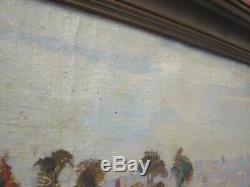 Antique Painting Hollywood Hills Old California Painting Los Angeles Landscape