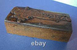 Antique Patina G. BERTHOLD Old CLICHE Printing RECHNUNG Johann Gutenberg RARE