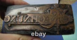 Antique Patina G. BERTHOLD Old CLICHE Printing RECHNUNG Johann Gutenberg RARE