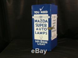 Antique Porcelain Mazda GE Lights Old Car Gas Station Sign Garage Advertising