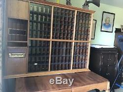 Antique Post Office Old General Store Counter Vintage Sign Display Box Boxes