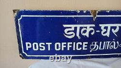 Antique Post Office Vintage Old Advt Tin Enamel Porcelain Sign Board G89