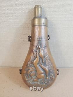 Antique Powder Flask American Flask & Cap Co game hunt