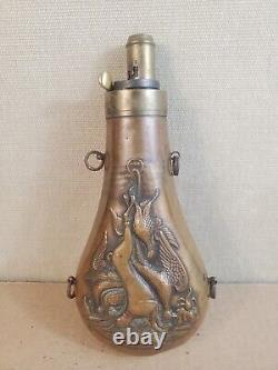 Antique Powder Flask American Flask & Cap Co game hunt