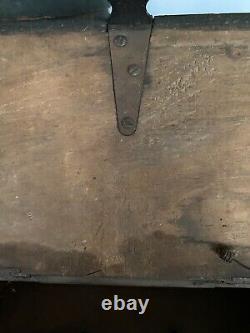 Antique Primitive Folk Art Wood Mail Box in Old Paint